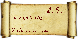 Ludvigh Virág névjegykártya